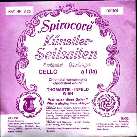 Thomastik Spirocore sett medium for cello